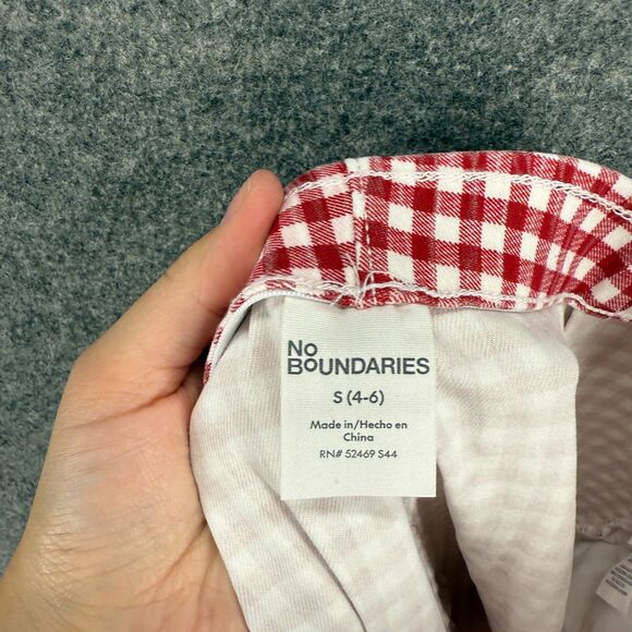 New NoBo Cropped Pants Women S Small Pink Plaid Capri Flat Front High Rise Ryaon - Picture 8 of 10